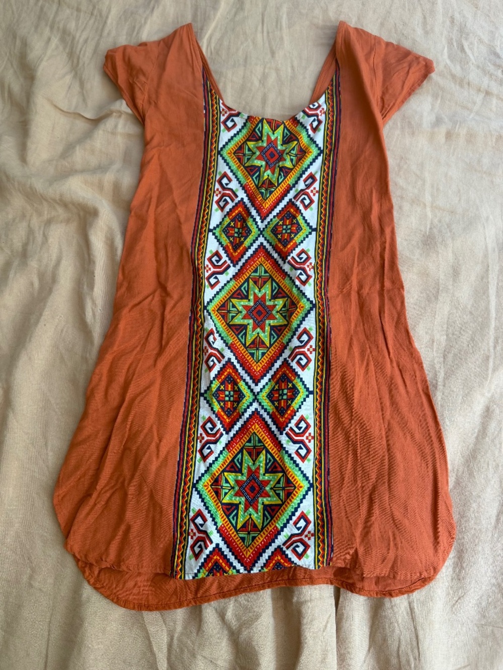 Arnhem Printed Mini Dress | Size Large (Fits Small) | Boho Festival Style